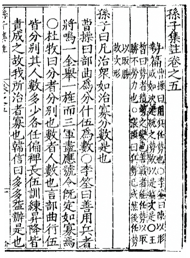 孙子集注卷之五（势篇）